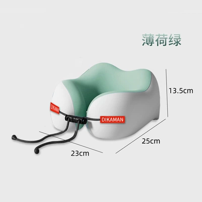 New Cross-Border Memory Foam Neck Pillow Wholesale Nap Neck Pillow U-Shaped Pillow Long-Distance Travel Airplane Portable Sleeping Pillow (Headrest) - mint-green-single-pillow