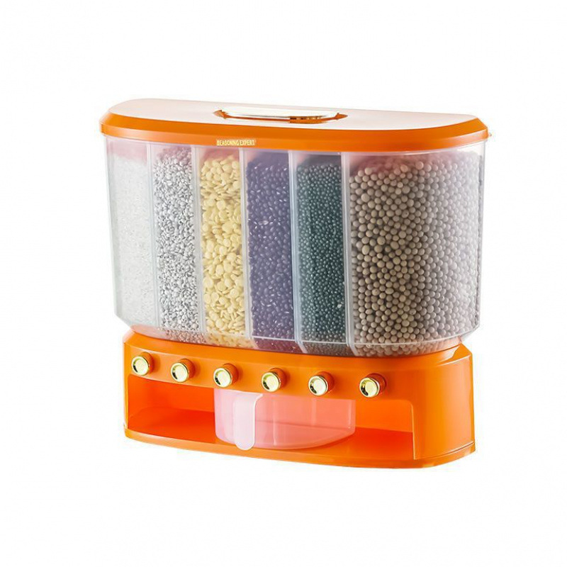 Cubo de arroz dividido, kg domésticos, sellado de capacidad, a prueba de insectos y humedad, caja de almacenamiento de arroz de cocina, clasificación de granos integrales, Weidong