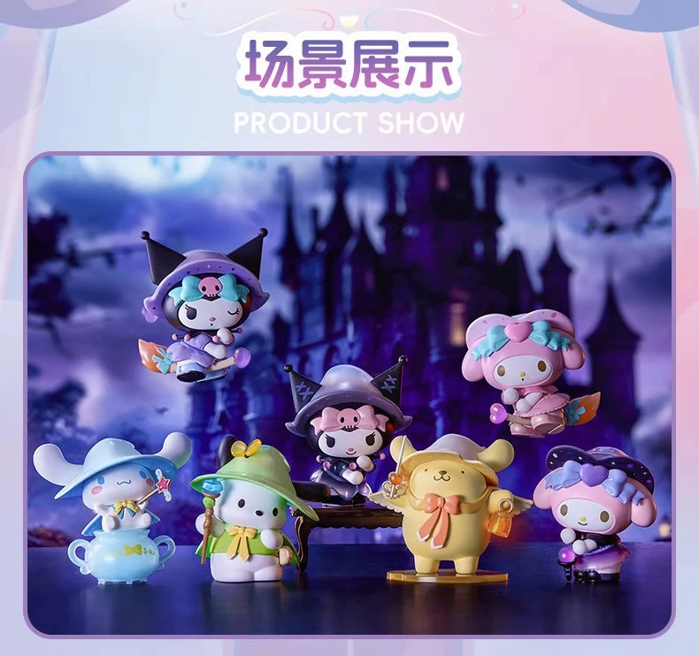 LED Night Light Ornament Sanrio, moon-shaped cute characters, glowing bedside gift
