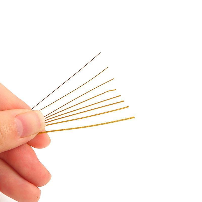 0.3-1mm ゴールドカラーの天然鋼線、ビーズ通し用ワイヤー、DIY手作りビーズ材料、アクセサリー|undefined