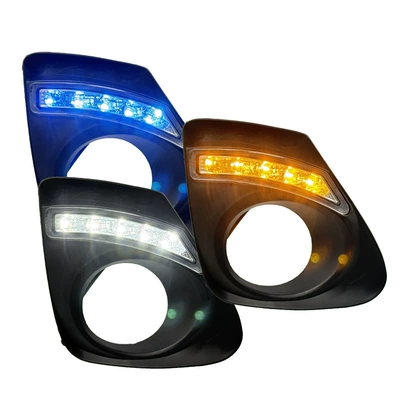 Suitable for 11-13 Toyota Corolla Gündüz işıqları - silver-bowl-model-upgraded-three-color-streamer-daytime-running-lights-one-price