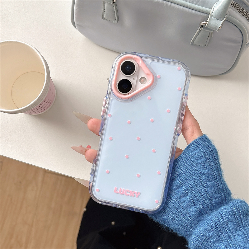 Punto de onda translúcido simple de verano para iphone16ProMax Apple 14 funda para teléfono móvil 15PM pareja 16 nuevo