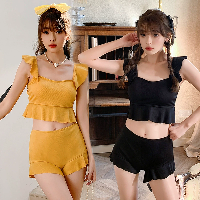 Split swimwear, fresh cute set, lifting effect, Korean style