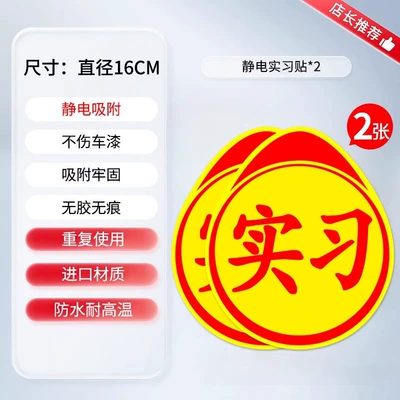 Internship Car Sticker Electrostatic Sticker Body sticker - the-standard-of-the-traffic-control-institute-2-pieces-of-electrostatic-type-does-not-damage-the-car-paint