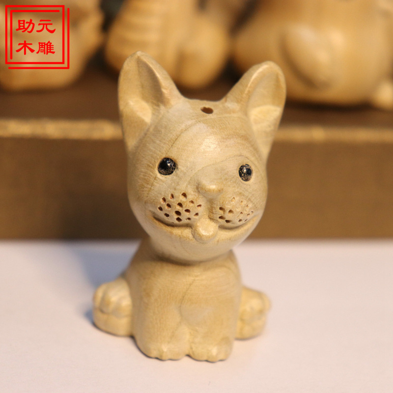 桃木の木の彫刻の十二生肖のフルセットのネズミの牛の虎のウサギの竜の蛇の馬の羊のサルのニワトリの犬の豚の車の置物の文は卸売りを遊びます。|undefined