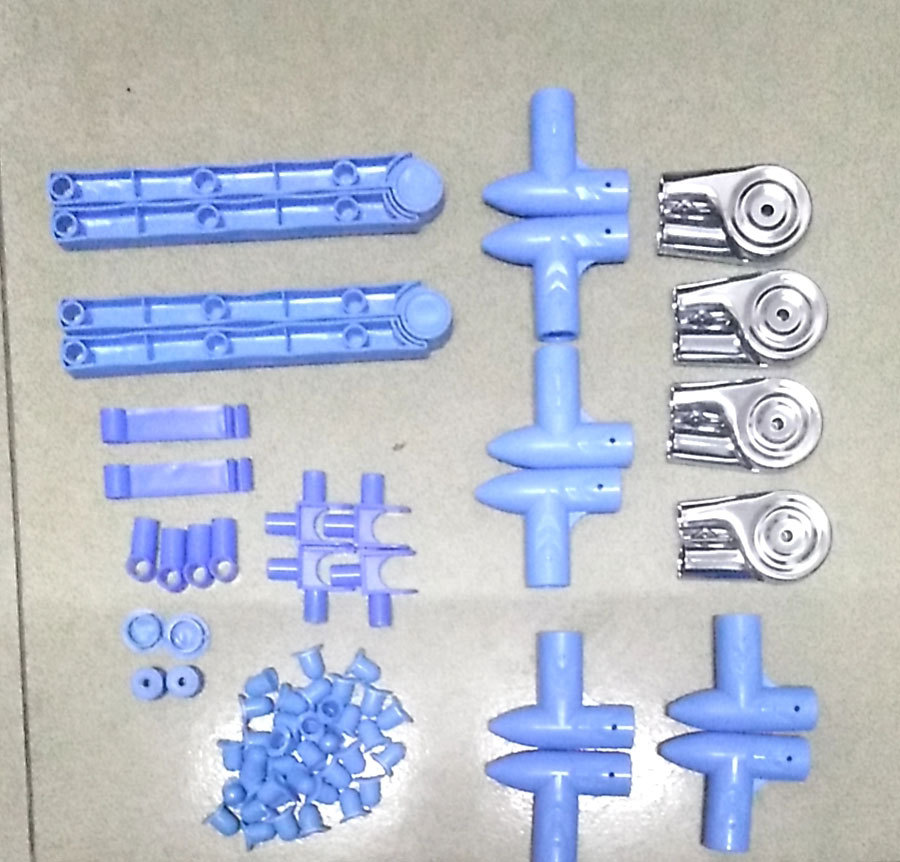 ☽Venta directa de fábrica de accesorios plegables en forma de ala percha de acero inoxidable tendedero accesorios de plástico juego completo 8