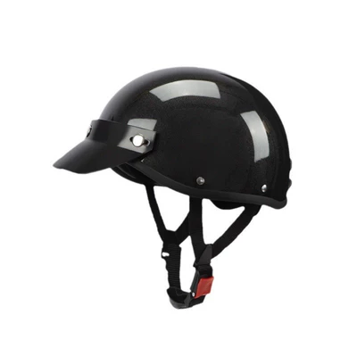 Retro Harley Helmet 3C Certified Motosiklet kaskı (dəbilqə) - 3c-black-brim-free-size-55-62-head-circumference