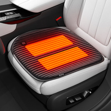 汽車加熱坐墊冬季加厚毛絨單片車載加熱座椅墊三件套座墊保溫車墊