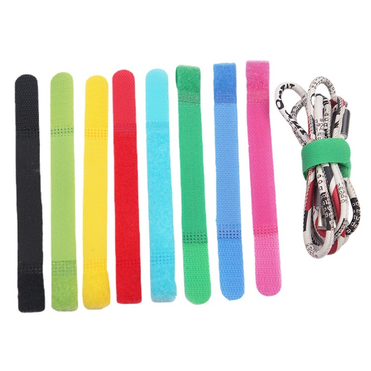 厂家批发供应功能彩色P型魔术贴电线扎带电脑理线带 数据线扎带