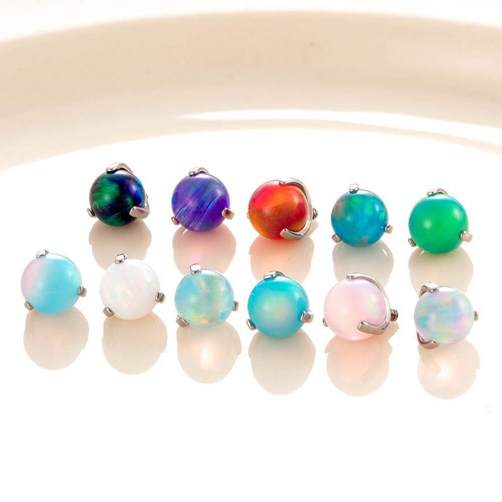 Labret stud lip piercing jewelry styling detail