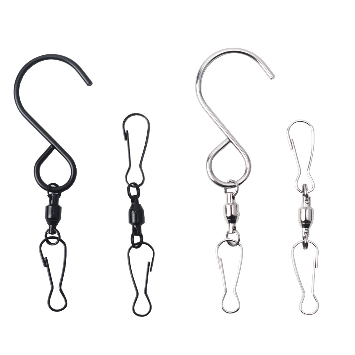 S-образный вращающийся на 360 градусов небольшой подшипник из нержавеющей стали, крючок для колокольчика, металлический подвесной вращающийся крючок, крючок для маленькой цветочной корзины.