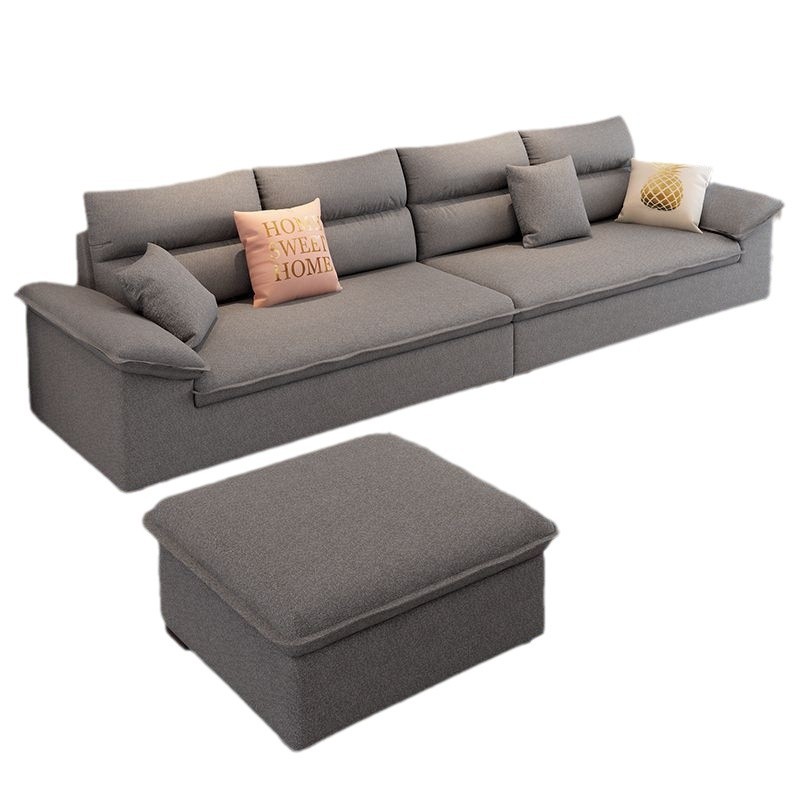Sofá nórdico moderno y simple, pequeño hogar, tecnología de tela, muebles de sala de estar, algodón, lino, crema de viento, sofá de tela de látex