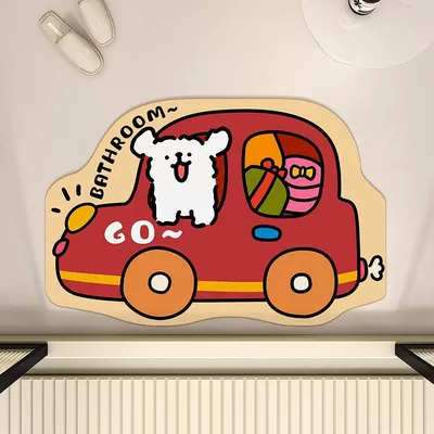 For, Bathroom Door Mats Wholesale | Avtomobil döşəmə paspasları - hr-gift-car-puppy-b-4060cm