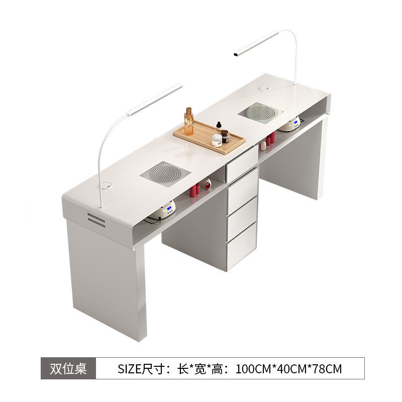 Mesa y silla de manicuras set de precio especial económico simple y doble lujo ligero multifuncional de mármol chino manicuras mesa de crema de viento