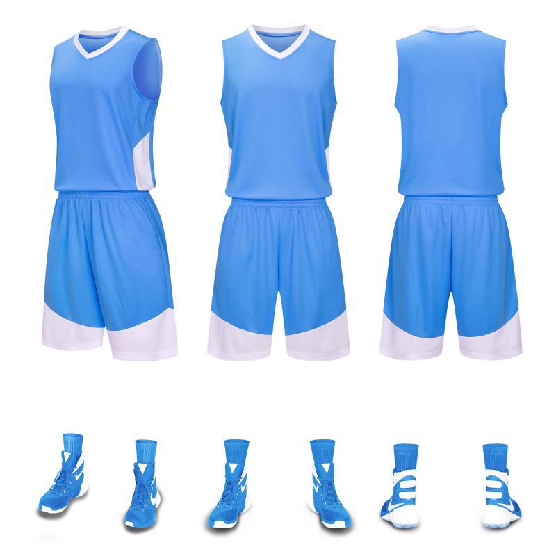 Juego de ropa de baloncesto para niños y niñas, ropa de entrenamiento juvenil, uniformes universitarios, manga ultra corta se puede imprimir A86