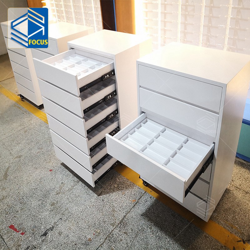 欧美风眼镜展示架简约带灯墨镜多功能展示架组合式眼镜陈列架抽屉