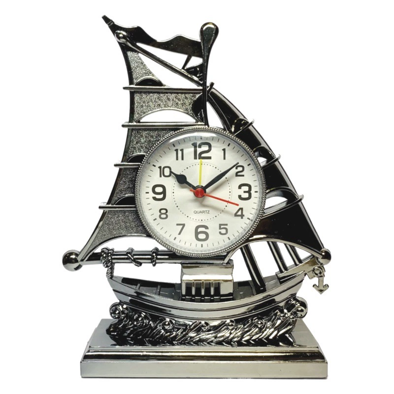 * Yishu * Парусный будильник Средиземноморский домашний интерьер Украшение Часы Настольные часы Студенческий прикроватный будильник