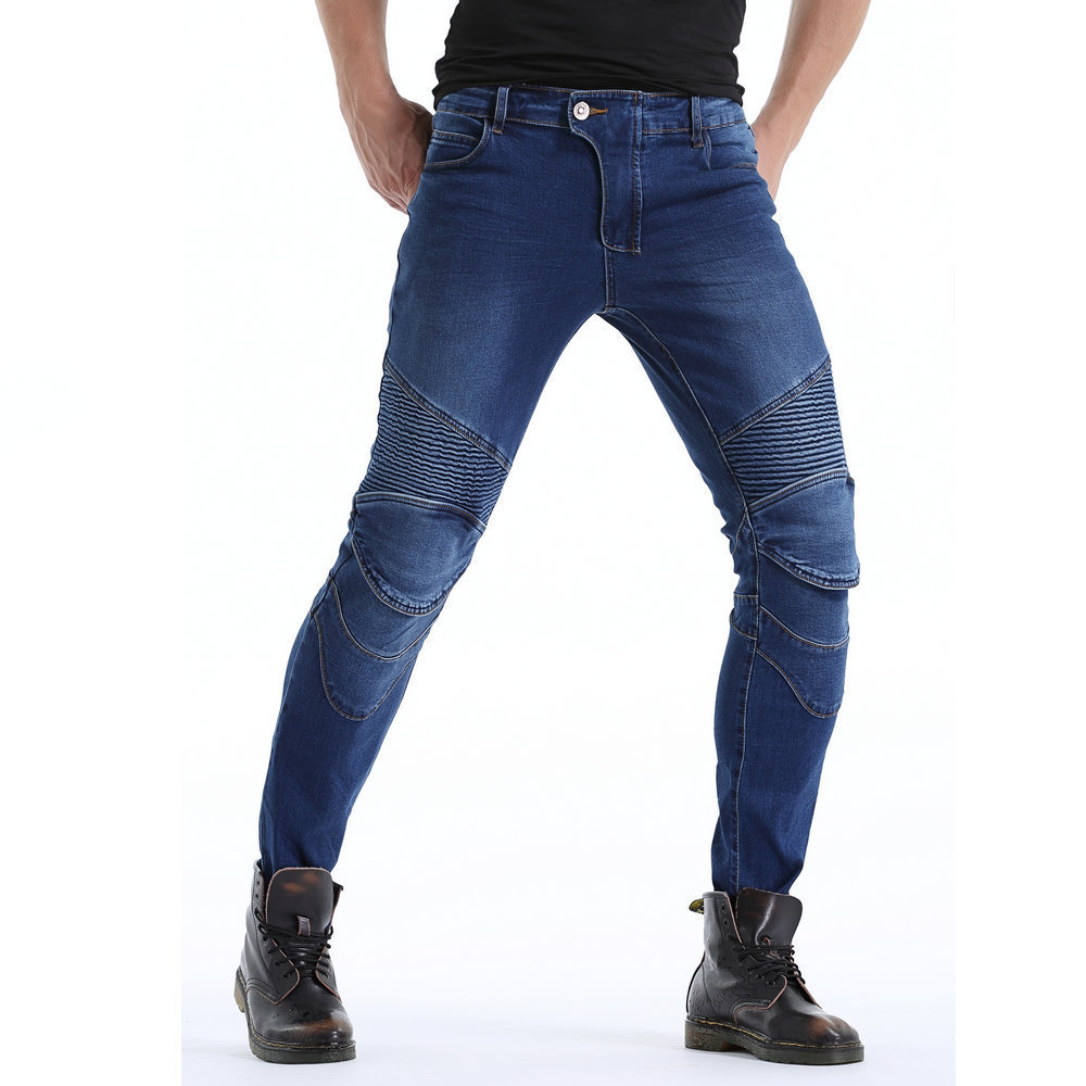 VOLERO pantalones vaqueros de la motocicleta de los hombres Four Seasons motocicleta elástico resistente a la caída ciclismo pantalones impermeable de silicona equipo de protección
