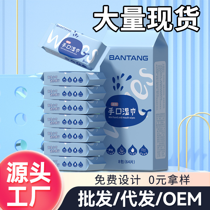 Disposable Super Mini Pocket Wipes Portable Baby Wipes Cleaning Wipes Small Bag Pack Baby Wipes Wholesale