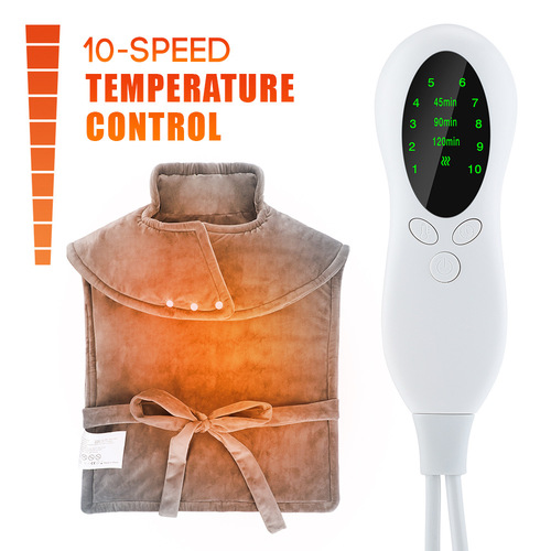 60x100cm electric heated shawl blanket 10-level temperature control winter shoulder, neck and back hot compress thermal vest for men and women