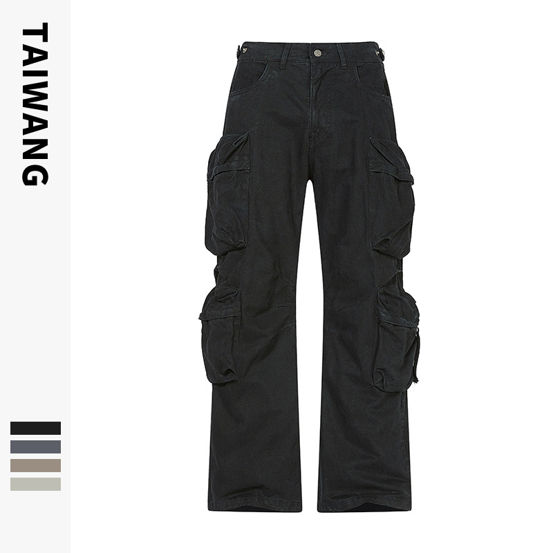 Men's Clothing Thai King Men's Wear 2024 casual pants men's autumn and winter ready to wear loose multi pocket trousers mopping pants men_voghion.com