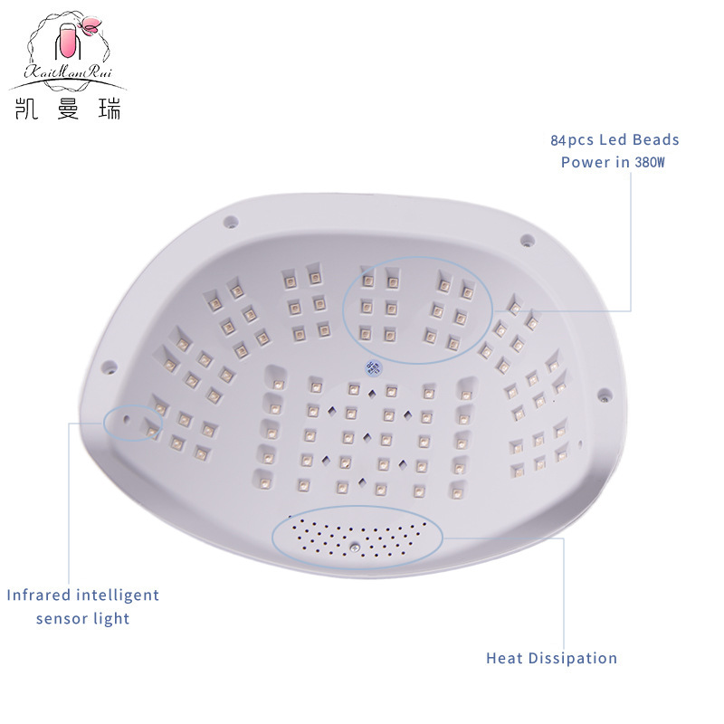 Lámpara de manicura transfronteriza de alta potencia, secado rápido, gran capacidad de pegamento de vinilo, lámpara de fototerapia, portátil, luz roja para manicuras