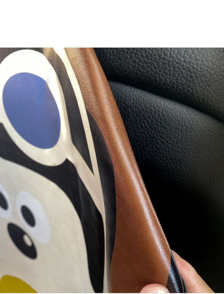 Car Seat Back Anti-kick Cushion Universal Leather Waterproof Wear-resistant Cartoon Cute Seat Back Car Car Seat Protective Cover