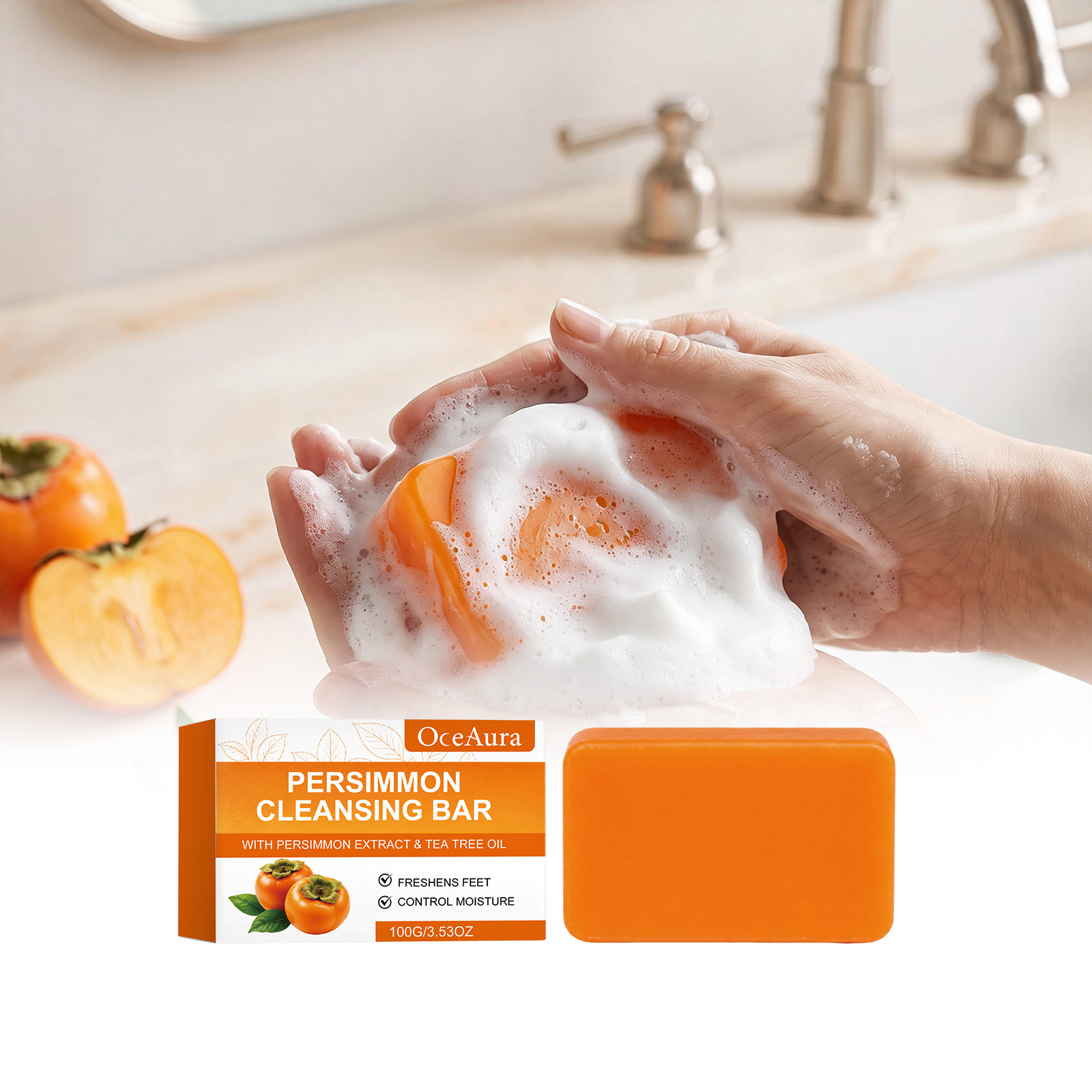 Oceaura Plant Extract Purifying Cleansing Soap Gentle Cleansing of the Body's Skin, Refreshing and Moisturizing, Non-Tightening Plant Soap