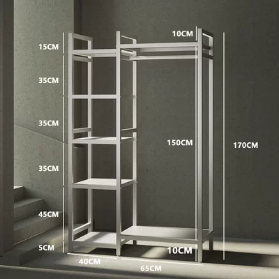 Cycling Clothing Rack Floor-Standing, Child seat shed - silver-b-style-l105cm-w40cm-h170cm-default-item