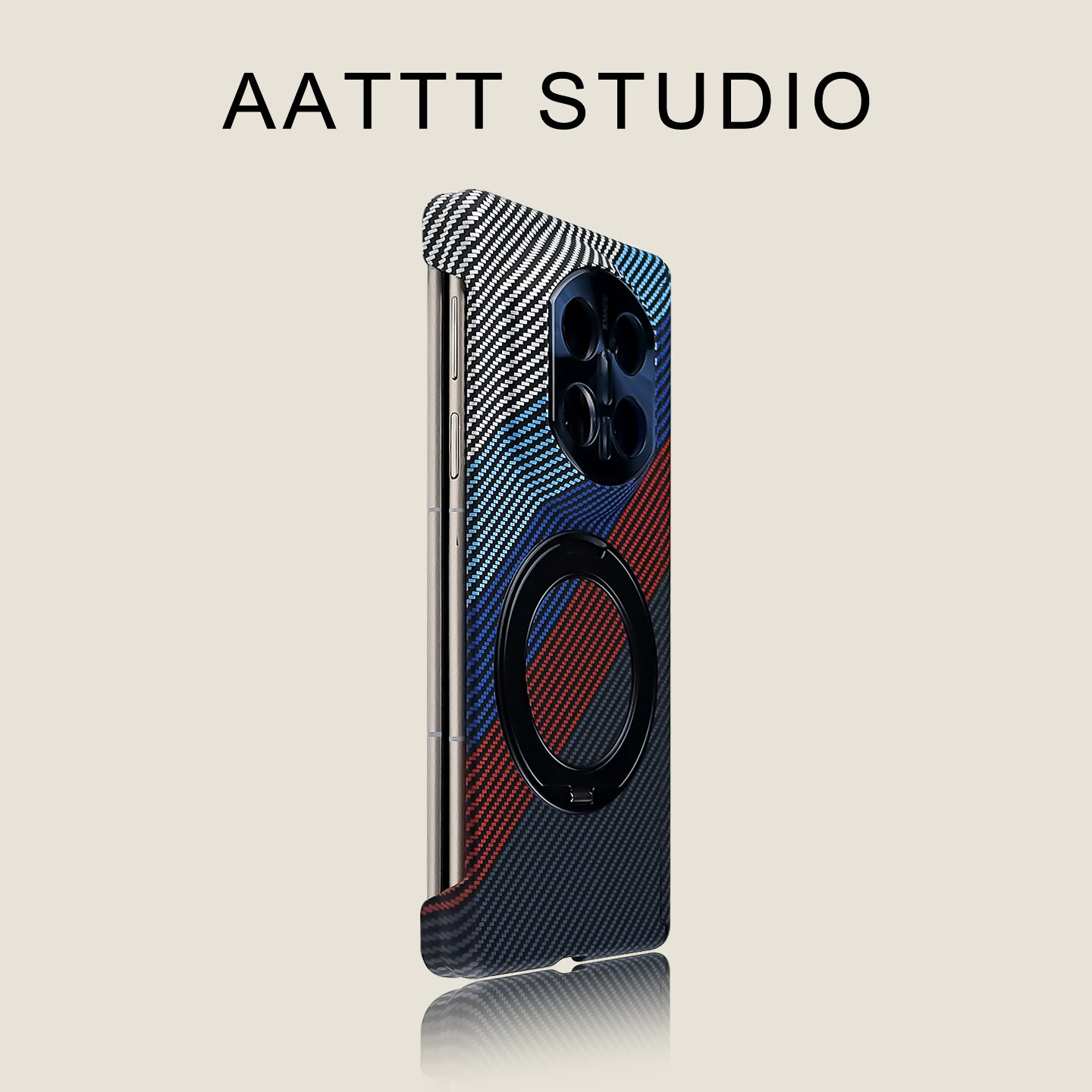 Suitable for Huawei MateX7 phone case, carbon fiber pattern, MateX6 Collector's Edition, magnetic stand, MateX5 protective case