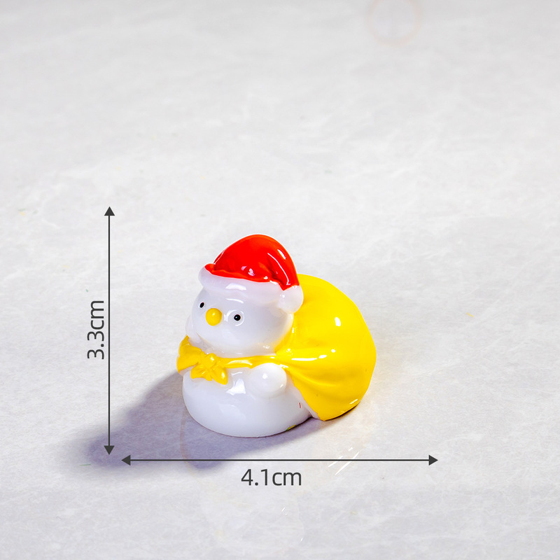 樹脂アクセサリークリーム接着剤手作り diy シーンクリスマスマイクロ風景装飾品漫画立体雪だるま装飾品|undefined