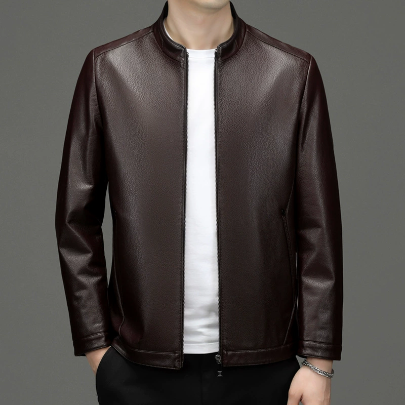 Демисезонное полиуретановое длинное теплое пальто, slim fit, средняя длина, корейский стиль