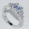 High-end zirconium, ring with stone, accessory, wish, European style