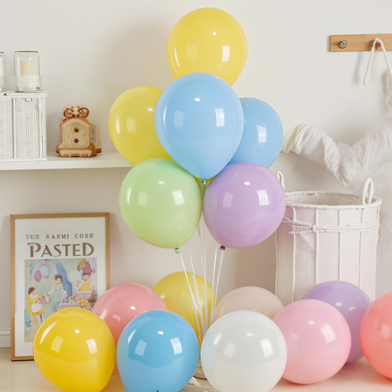 Globo de boda de color macarón grueso, decoración de globo, escenario de decoración de 100 niños, fiesta de cumpleaños