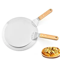 Фабричная точка с ручкой из нержавеющей стали для пиццы лопатка круглая торт лопатка для переноса выпечки инструмент лопатка для пиццы плотная лопатка