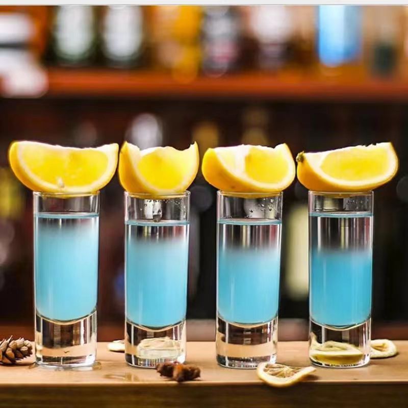 Taza de bala de fondo grueso de bar, taza de vino casera, taza de vino de vidrio, taza de cóctel, taza de vino extranjero, conjunto de tazas de vino