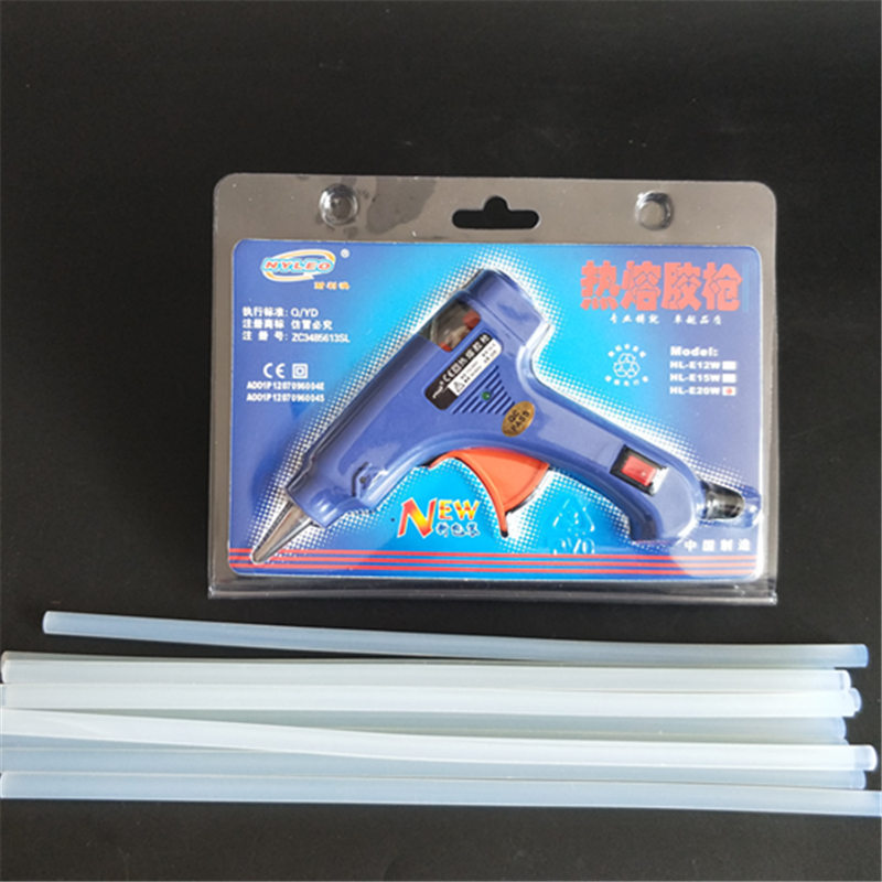 厂家直销DIY配件热熔胶枪 小胶枪+送5根27cm长小胶棒 套装 送胶条