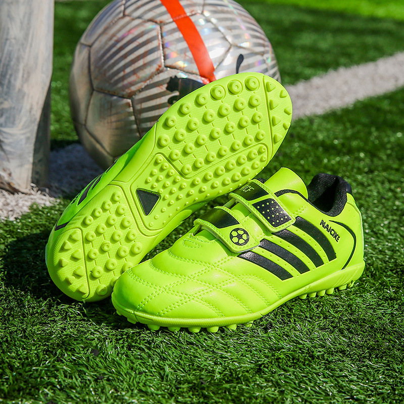 Soccer Shoes with Velcro for Children, Unisex Cleats, Sports Shoes, Drop Shipping, Children's Low-Top Non-Slip Shoes