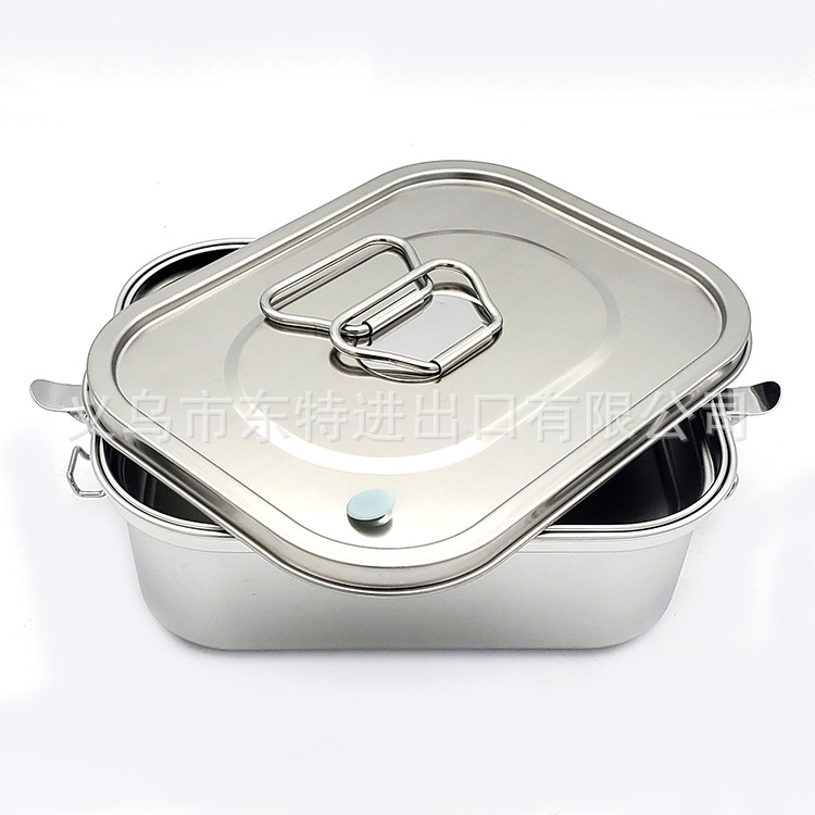 Factory direct sales of stainless steel 304 lunch boxes, individual meal boxes, retro lunch boxes and bento boxes detail image 7
