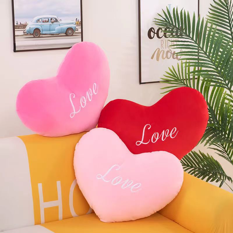 Cute Letter Heart Shape Pp Cotton Throw Pillow display picture 3