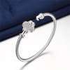 Silver accessory, fashionable trend silver bracelet, European style, wholesale