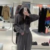 Sports set hooded sweatshirt wide leg pants loose and slim two-piece set