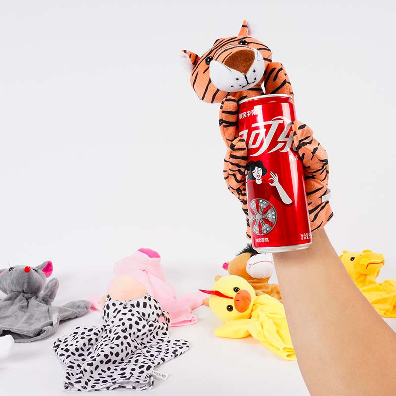 Muñeca del zodiaco animal muñeca de dedo muñeca de dedo muñeca de pequeño conjunto 12 guantes para niños de jardín de infantes muñeca de lectura juguete