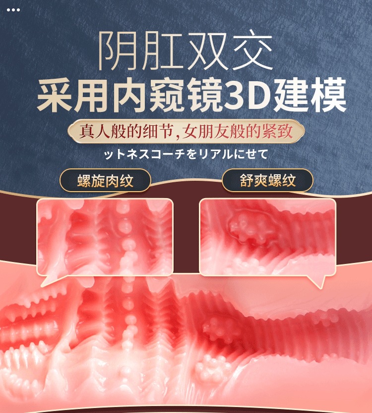 Jiuai Half-Body Solid Doll Male Masturbator TPE Vaginal Buttocks Inverted Mold Manual Adult Toy — detail image 12