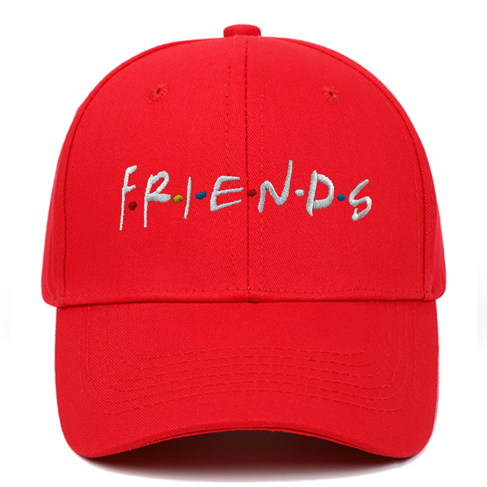 Udenlandsk brev VENNER Broderet baseballhat i bomuld Tilpasning_voghion.com