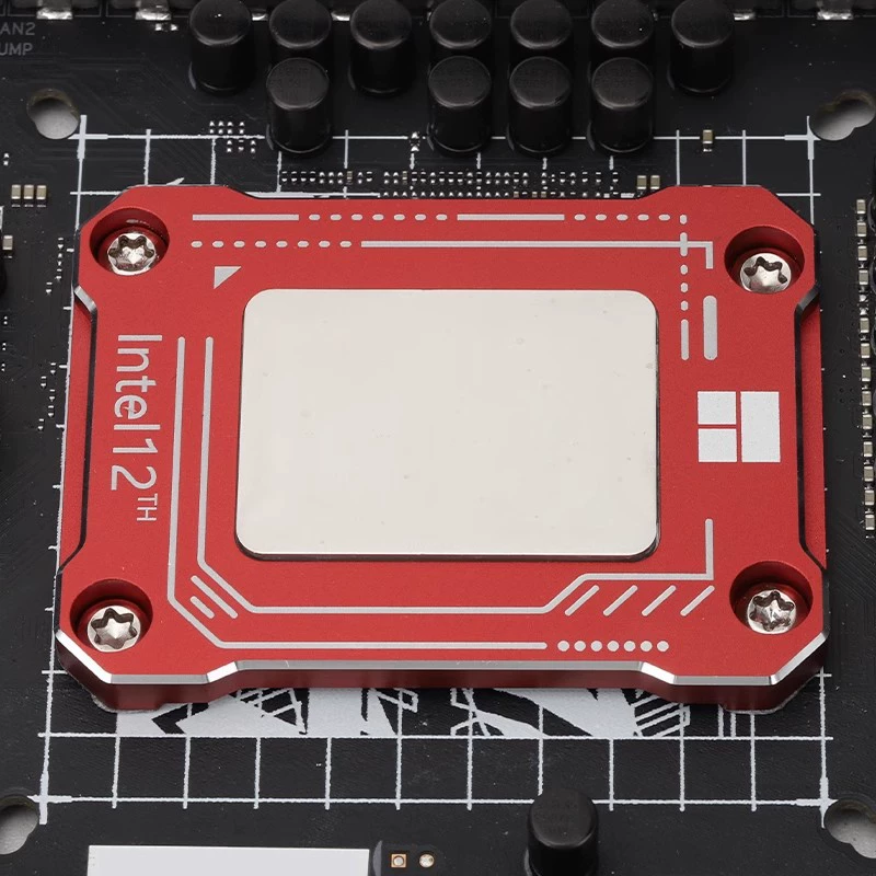 Limin LGA1700-BCF красный держатель для процессора 12-го поколения, коррекция изгиба, фиксация против прогиба, для 13-го поколения чёрный