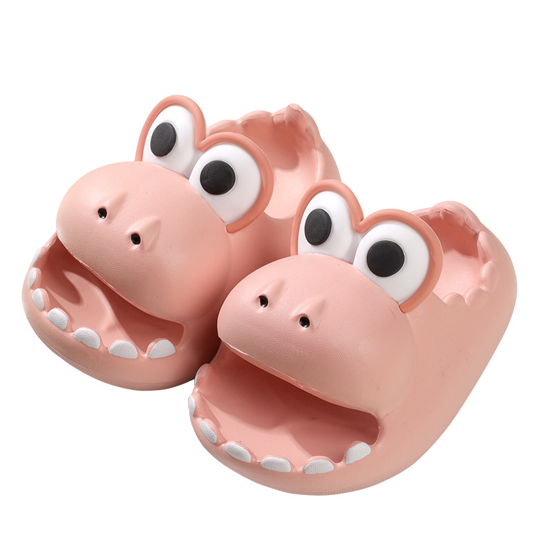 Dinosaurio lindo hogar antideslizante suela gruesa zapatillas para niños verano Niños Niñas EVA cerrado dedo del pie bebé zapatillas al aire libre