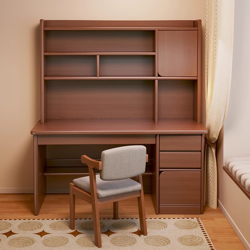 Desk for Home Use, Student Bookshelf, Integrated Desk and Bookcase, Writing Desk for Junior High School Students, Desktop Computer Desk, 2026 New Model Study Desk
