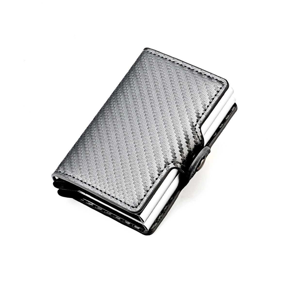 double-layer anti-magnetic automatic card holder for business cards