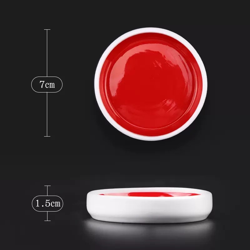 Japonés importado auspicioso color tazón de hierro color porcelana plato tazón pluma fina pintura a mano alzada acuarela sólida pintura china pintura